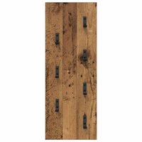 Wandgemonteerde kapstok Oudhout 30 x 1,5 x 80 cm Bewerkt hout 5