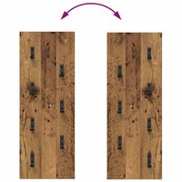 Wandgemonteerde kapstok Oudhout 30 x 1,5 x 80 cm Bewerkt hout 9