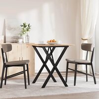 Eettafel X-frame 70x70x75 cm massief grenenhout en staal 3