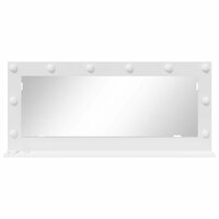 Make-up spiegel Wit 100 x 45 x 18 cm Glas en Hout met Kunststof 4