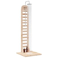 Buitendouche 223 cm Massief grenenhout en roestvrij staal 3