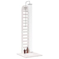 Buitendouche 223 cm Massief grenenhout en roestvrij staal Wit 3