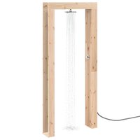 Buitendouche 226 cm Massief grenenhout en roestvrij staal 3
