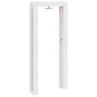 Buitendouche 226 cm Massief grenenhout en roestvrij staal Wit 2