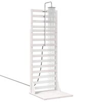 Buitendouche 225 cm Massief grenenhout en roestvrij staal Wit 3