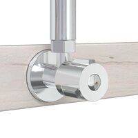 Buitendouche 225 cm Massief grenenhout en roestvrij staal Wit 7