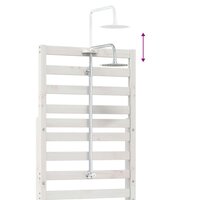 Buitendouche 225 cm Massief grenenhout en roestvrij staal Wit 9