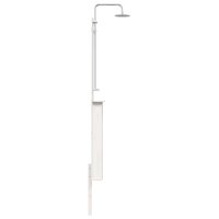 Buitendouche 246 cm Massief grenenhout en roestvrij staal Wit 5