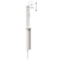 Buitendouche 246 cm Massief grenenhout en roestvrij staal Wit 9