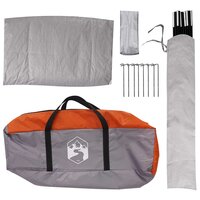 Autotent Grijs en Oranje 239 x 210 x 210 cm Polyester en staal 9