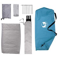 Kamperen tent met dak met luchtopening Blauw 275 x 215 x 125 cm 9
