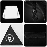 Kamperen tent met dak Wit Blackout 190 x 140 x 105 cm 10