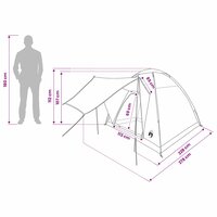 Kamperen tent met dak Wit Blackout 190 x 140 x 105 cm 12