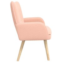 2-Zits Sofa Roze 115 x 61 x 87 cm Boucl&eacute; 6
