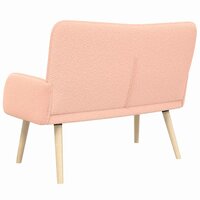 2-Zits Sofa Roze 115 x 61 x 87 cm Boucl&eacute; 7