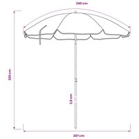 Tuinparasol 240 cm 170T polyester Oranje 7