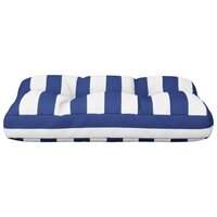 Palletkussen gestreept 50x40x12 cm stof blauw en wit 5
