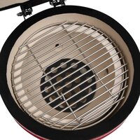 Kamado barbecue 2-in-1 56 cm keramiek rood 7