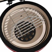 Kamado barbecue 2-in-1 56 cm keramiek rood 8