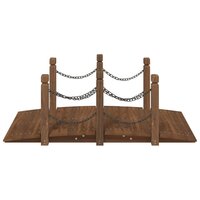 Tuinbrug met kettingrails 150x67x56 cm massief vurenhout 3