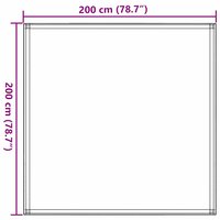 Tenttapijt 200x200 cm antracietkleurig en wit 7
