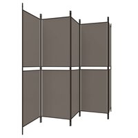 Kamerscherm met 5 panelen 300x200 cm stof antracietkleurig 4