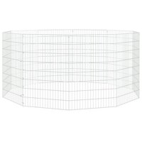 Dierenverblijf 10 panelen 54x80 cm gegalvaniseerd ijzer 2