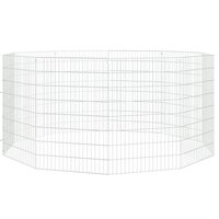 Dierenverblijf 10 panelen 54x80 cm gegalvaniseerd ijzer 3