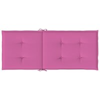 Tuinstoelkussens hoge rugleuning 2 st 120x50x3 cm stof roze 7