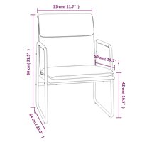 Loungestoel 55x64x80 cm stof blauw 8