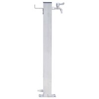 Waterzuil vierkant 80 cm roestvrij staal 3