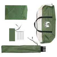 Autotent met dak Groen 350 x 250 cm Polyester en staal 7