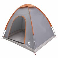 Kamperen tent met dak Grijs en Oranje 190 x 140 x 105 cm 2
