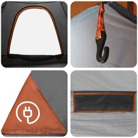 Kamperen tent met dak Grijs en Oranje 190 x 140 x 105 cm 10