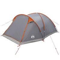 Huisje Tent Grijs en Oranje 6-persoons Polyester en staal 3
