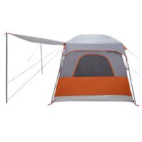 Gezinstent met dak Grijs en Oranje 320 x 210 x 180 cm Polyester 6