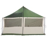 Gezinstent met dak Groen 450 x 400 x 265 cm Polyester en staal 5