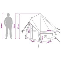 Tipi Tent met dak Groen 250 x 250 cm Polyester en staal 12