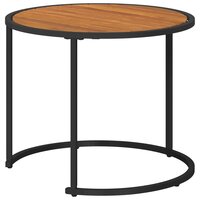 Salontafelset2 pcs Naturel en Zwart 55 x 55 x 45 cm 5