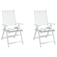 Stoelkussens 2 st bladpatroon 50x50x4 cm stof 4