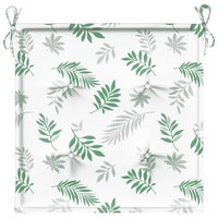 Stoelkussens 2 st bladpatroon 50x50x4 cm stof 6
