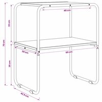 Wandtafel Sonoma Eiken 60 x 42,5 x 70 cm Bewerkt hout 8