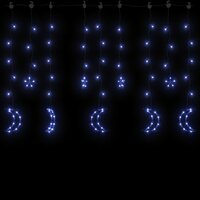 Lichtslinger ster en maan afstandsbediening 138 LED&amp;apos;s blauw 3