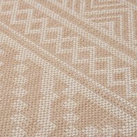 Buitenkleed met patroon platgeweven 80x150 cm bruin 5