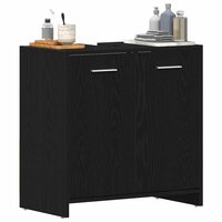 Wastafelmeubel 60x33x60 cm spaanplaat zwart eikenkleurig 4