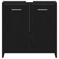 Wastafelmeubel 60x33x60 cm spaanplaat zwart eikenkleurig 6