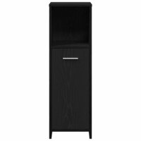 Badkamermeubelset met plank 3 pcs Zwart Eiken Bewerkt hout 7