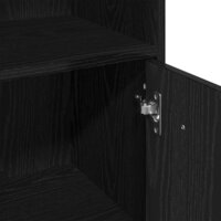 Badkamermeubelset met plank 3 pcs Zwart Eiken Bewerkt hout 9