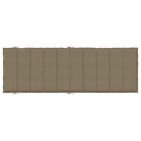 Ligbedkussen 186x58x4 cm stof gem&ecirc;leerd taupe 6