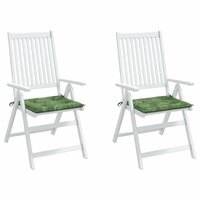 Stoelkussens 2 st bladpatroon 50x50x4 cm stof 4